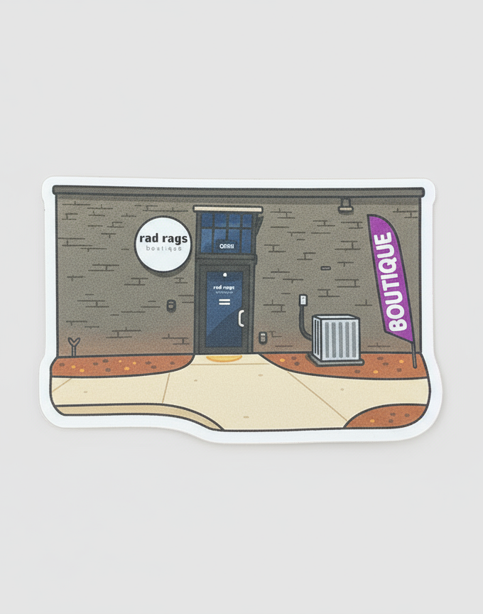 Recycled Paper Rad Rags Sticker