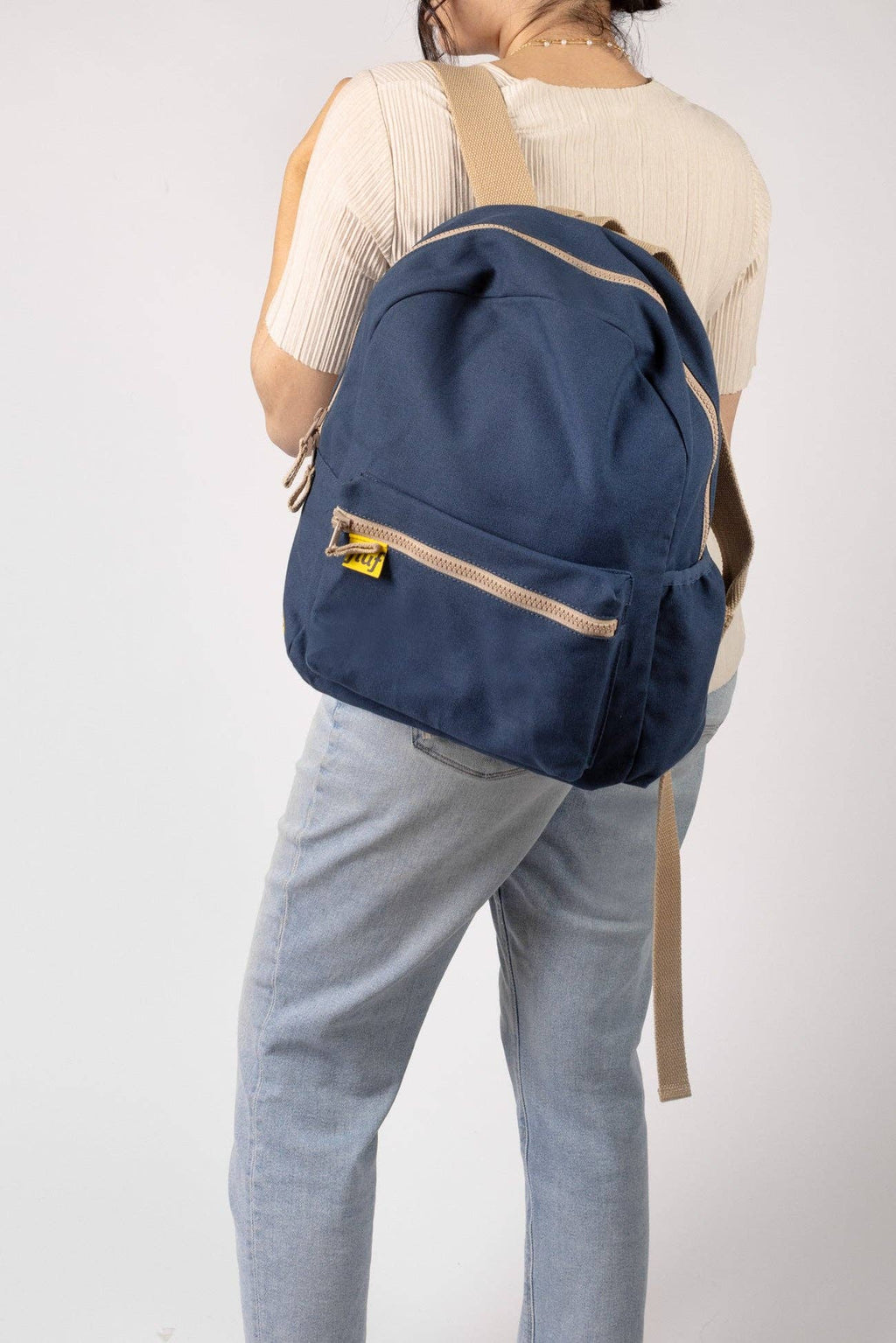 Organic Cotton Backpack - Navy