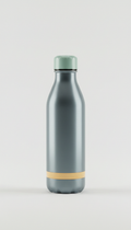 Brushed Metal Water Bottle with Carry Loop