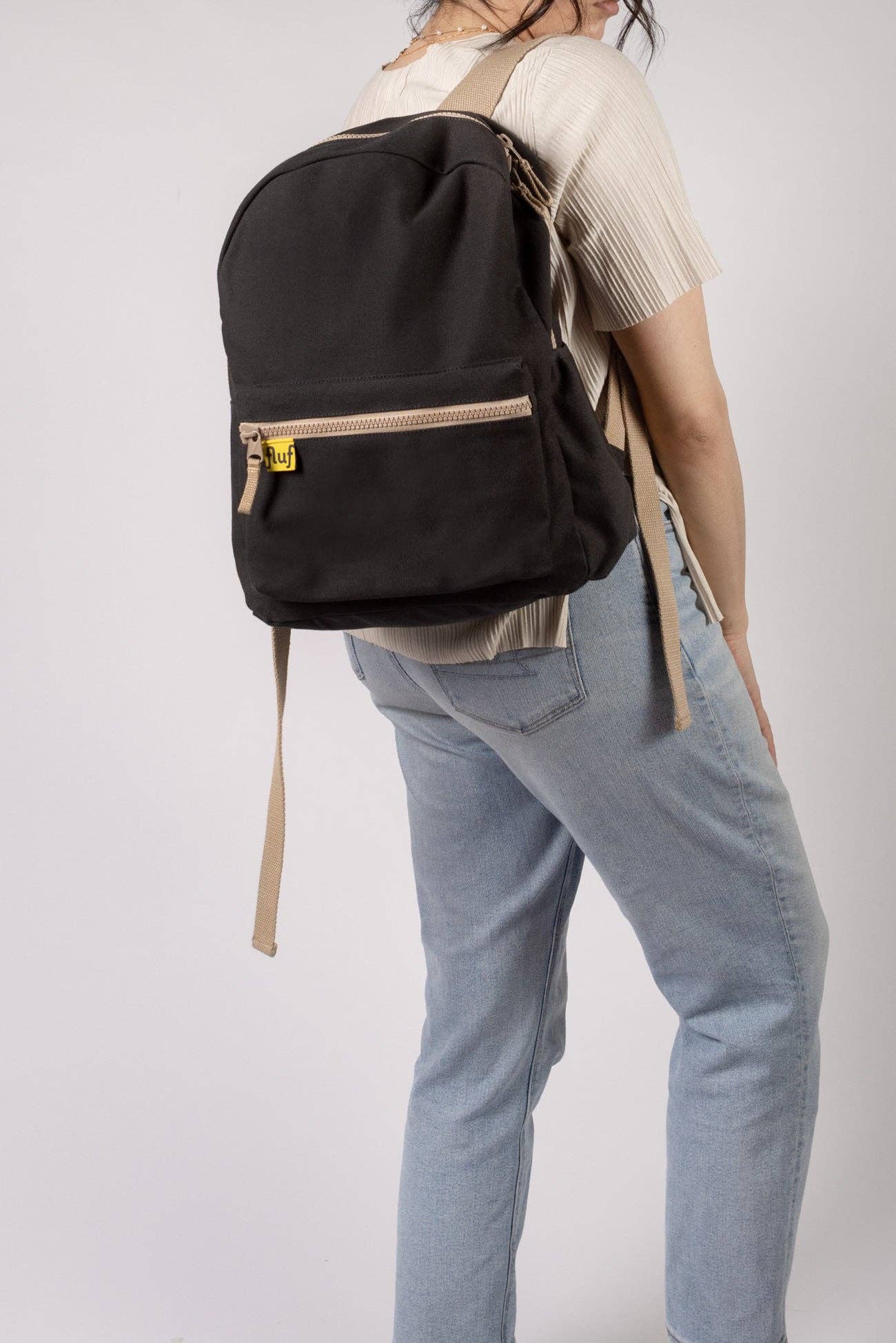 Organic Cotton Backpack- Carbon