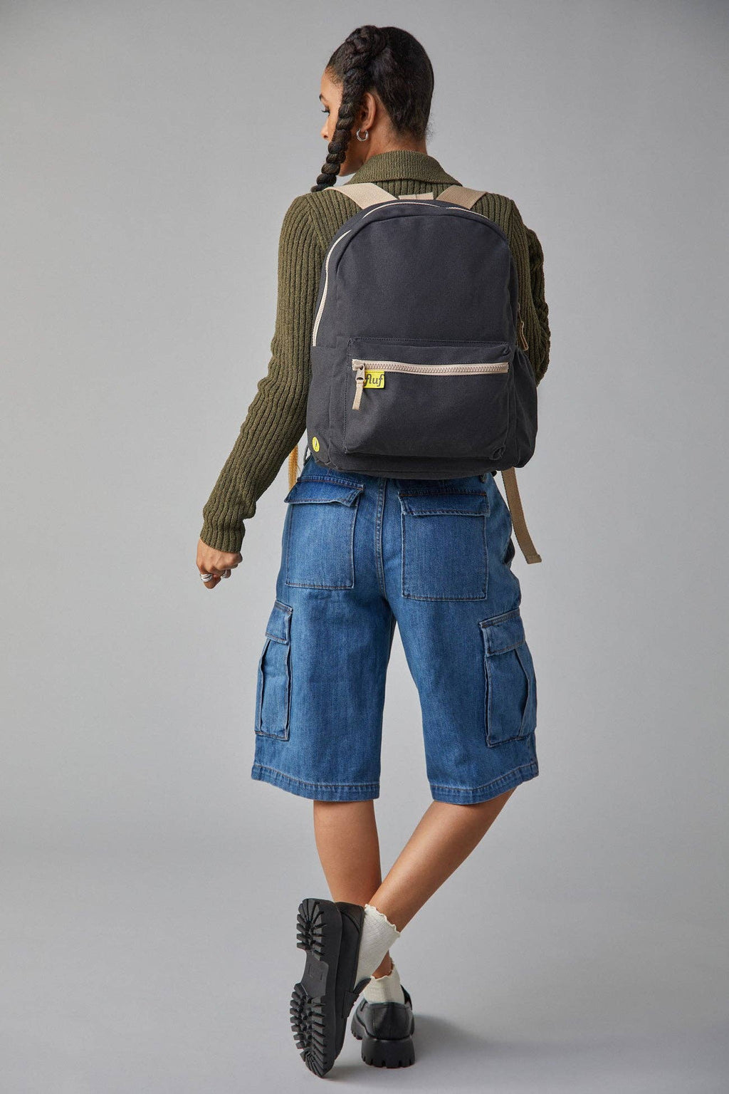 Organic Cotton Backpack- Carbon