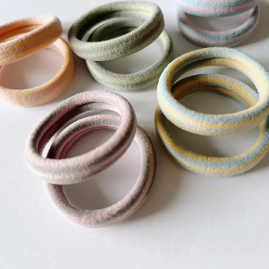 10 pack hair ties - pastel