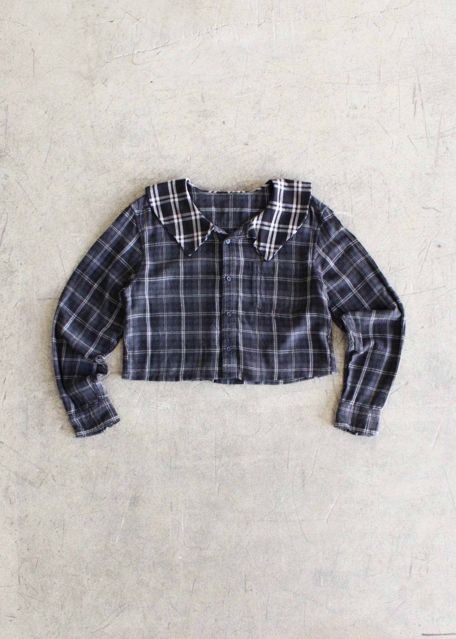 Cropped Collared Flannel