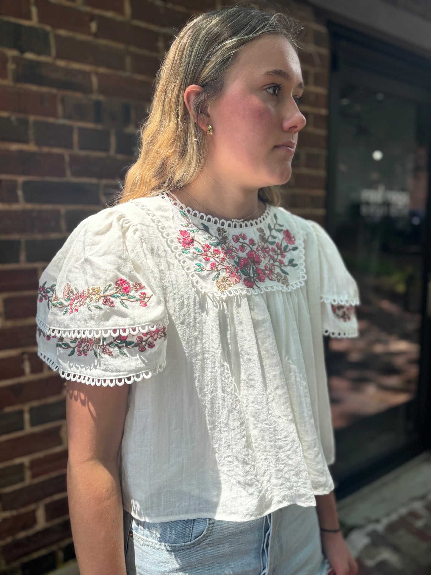 Zoe Embroidered Top