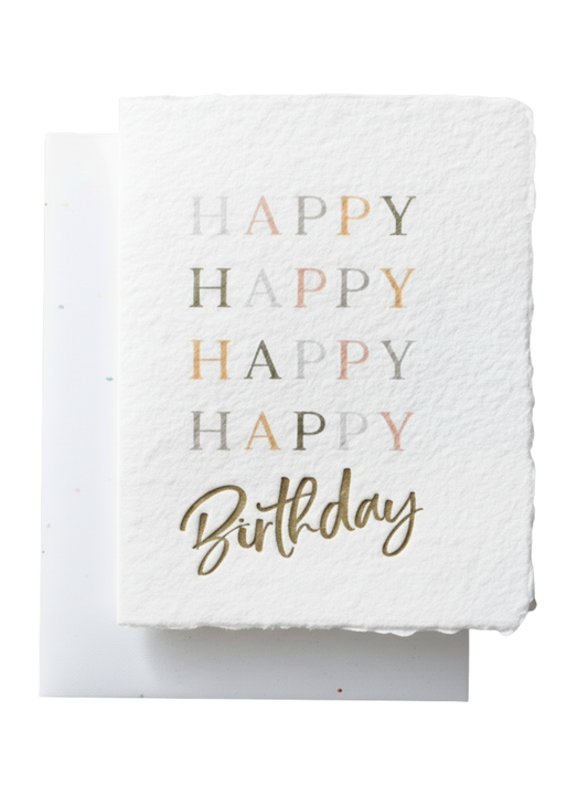 Happy Happy Happy Happy Birthday | Eco-Friendly Greeting Card