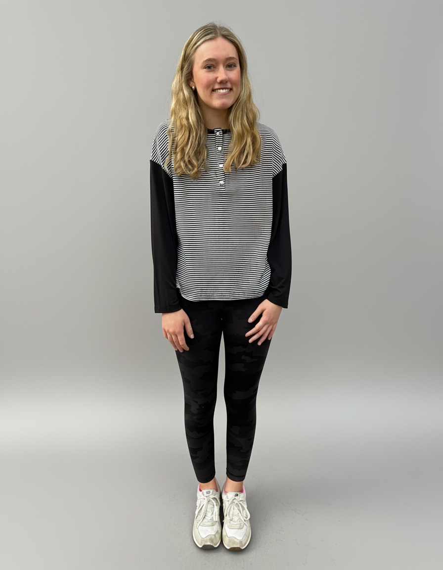 Organic Striped Henley