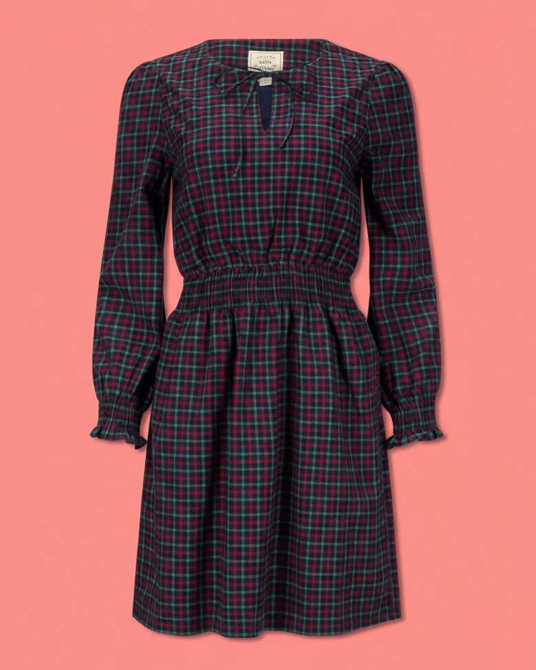 Organic Smocked Keyhole Dress