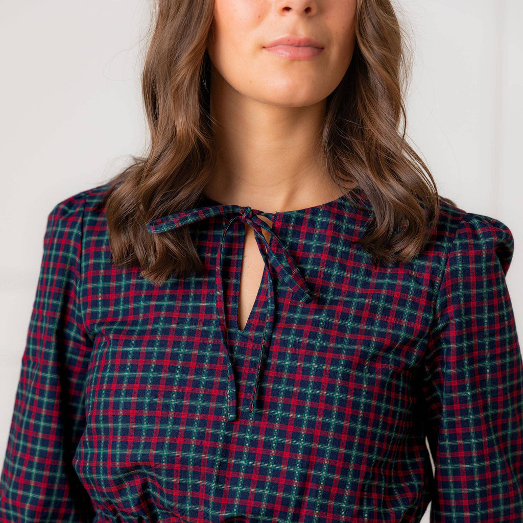 Organic Smocked Keyhole Dress