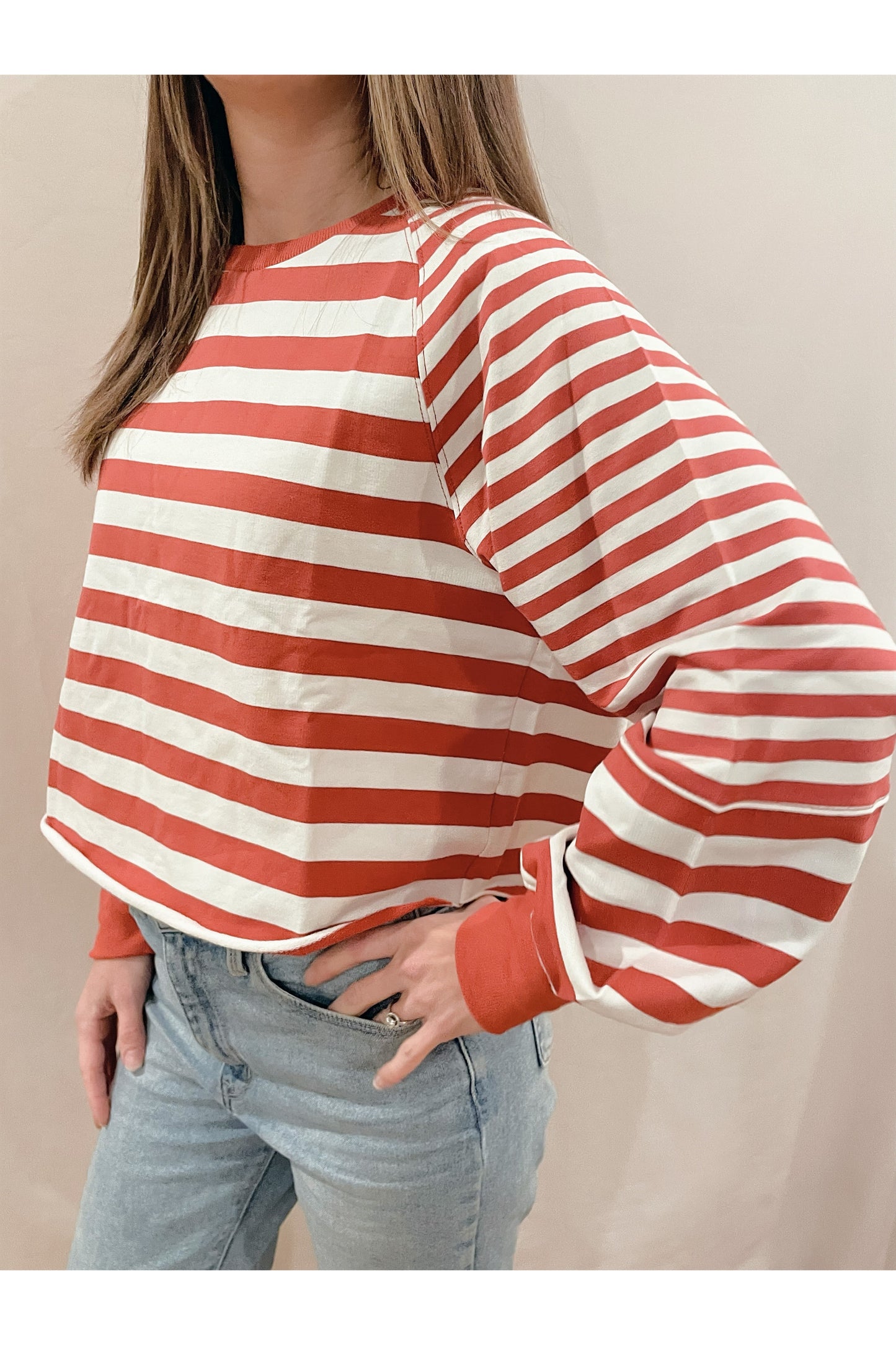 Mixed Stripes Crop