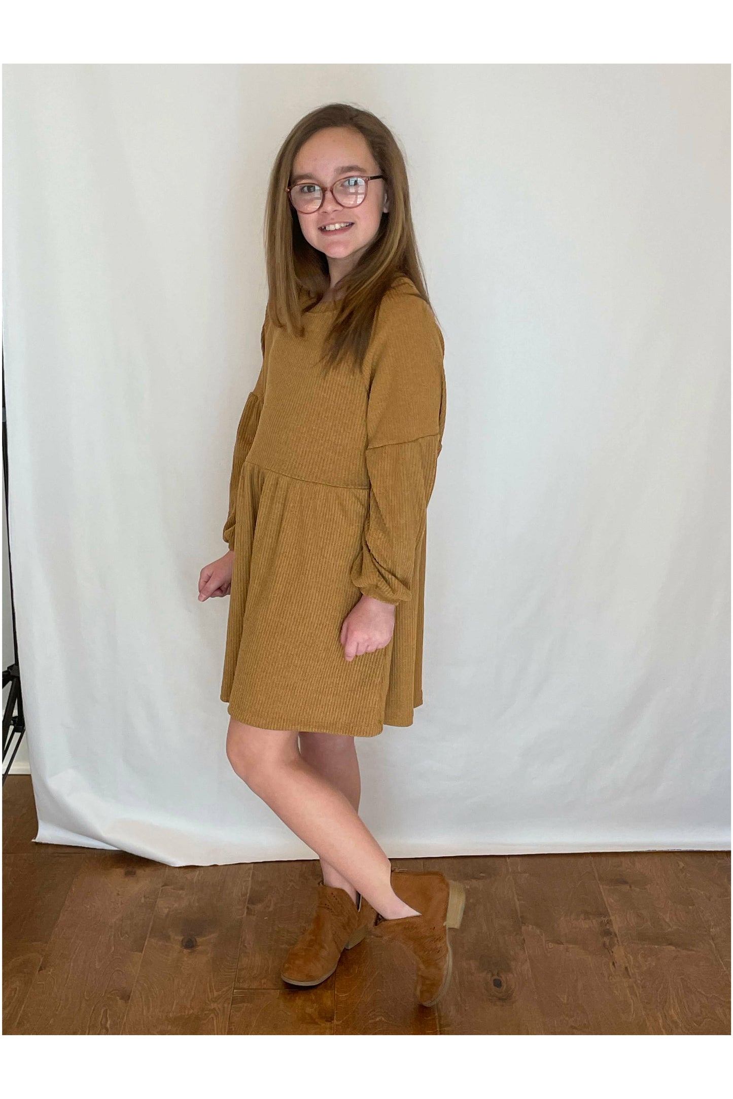 Light Gray Mustard Tunic  Dress