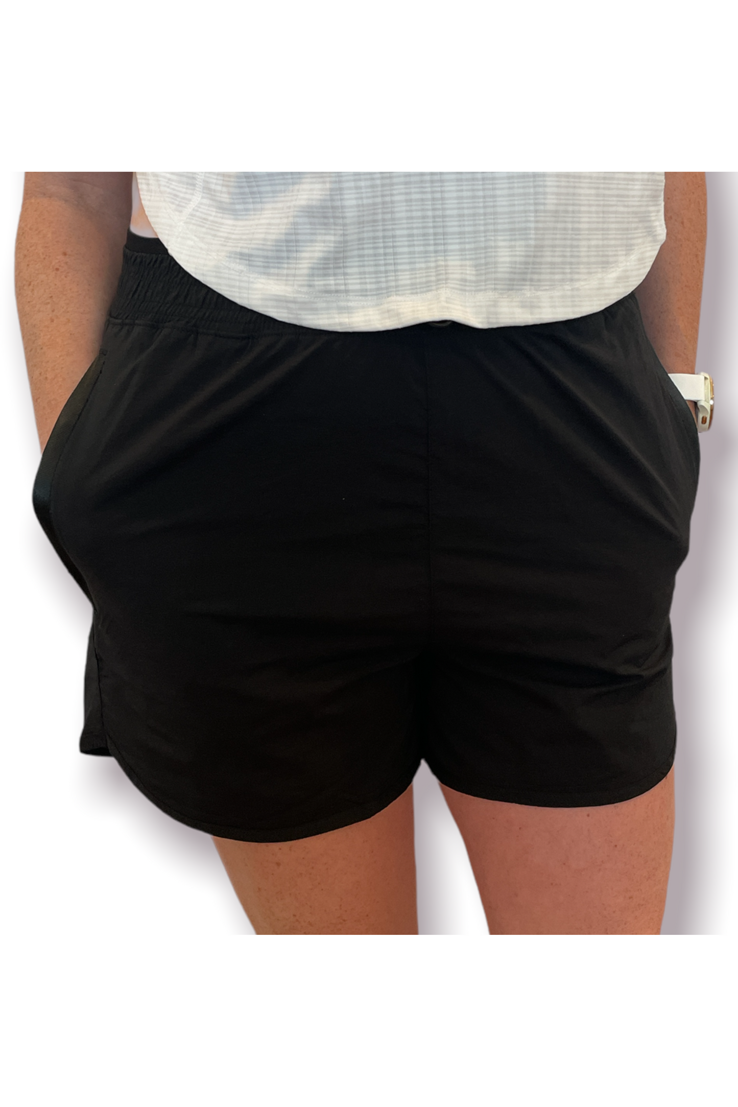 Dark Gray Mid Thigh Active Short